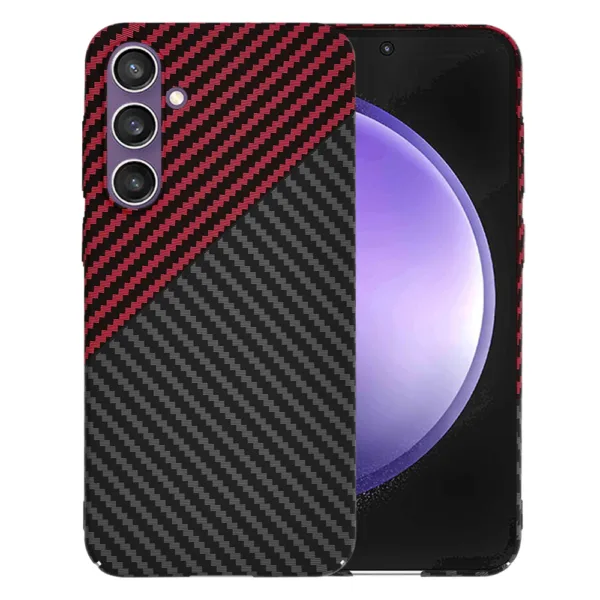 Techsuit - Carbonite FiberShell - Samsung Galaxy S23 FE - Red Vortex