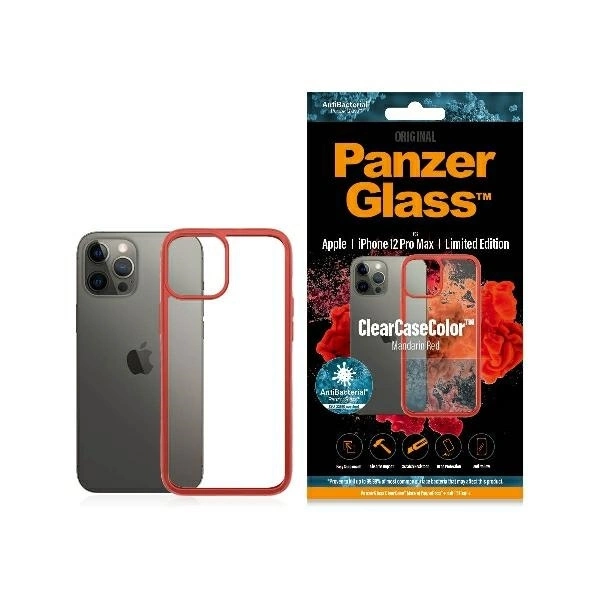 PanzerGlass ClearCase case for iPhone 12 Pro Max - transparent and red