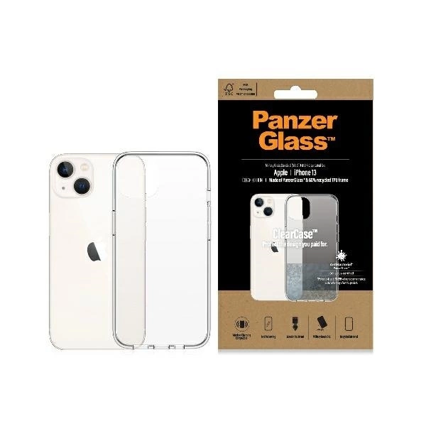 PanzerGlass ClearCase antibacterial case with Military Grade certificate for iPhone 13 / 14 / 15 - transparent