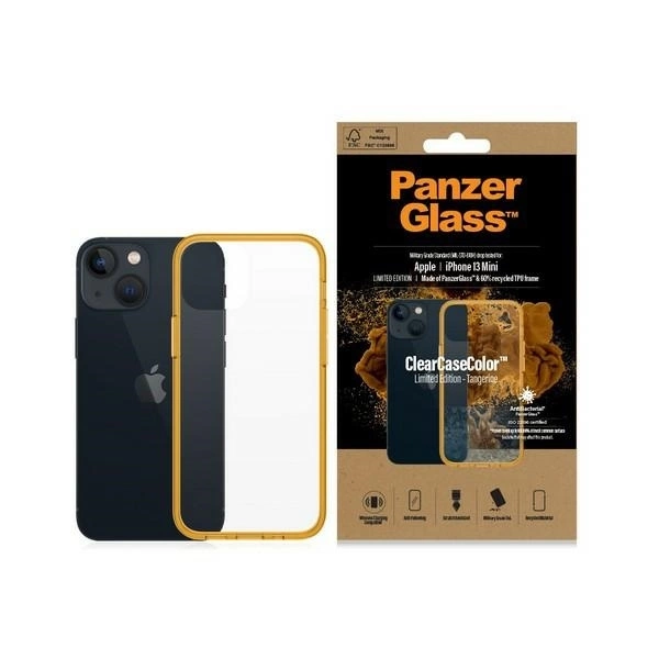 PanzerGlass ClearCase Antibacterial Military Grade Certified Case for iPhone 13 Mini - Transparent Yellow