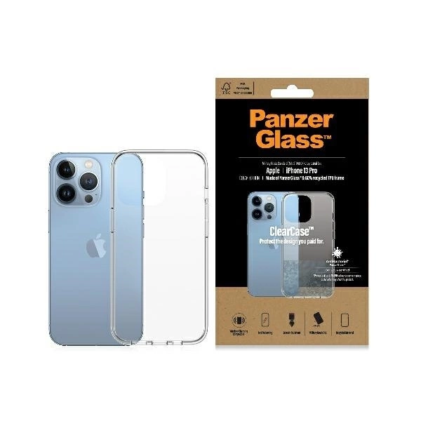 PanzerGlass ClearCase antibacterial Military Grade certified case for iPhone 13 Pro - transparent