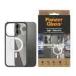 PanzerGlass ClearCase case with MagSafe antibacterial for iPhone 14 Pro - transparent and black