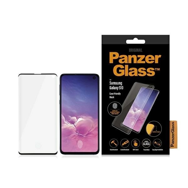 PanzerGlass Curved Super+ tempered glass for Samsung S10 - with black frame