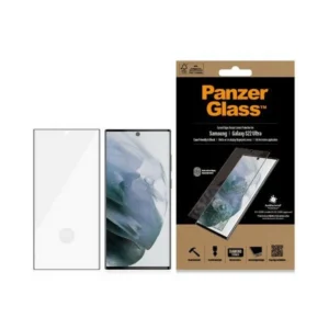 PanzerGlass E2E Microfracture antibacterial glass for Samsung Galaxy S22 Ultra - with black frame