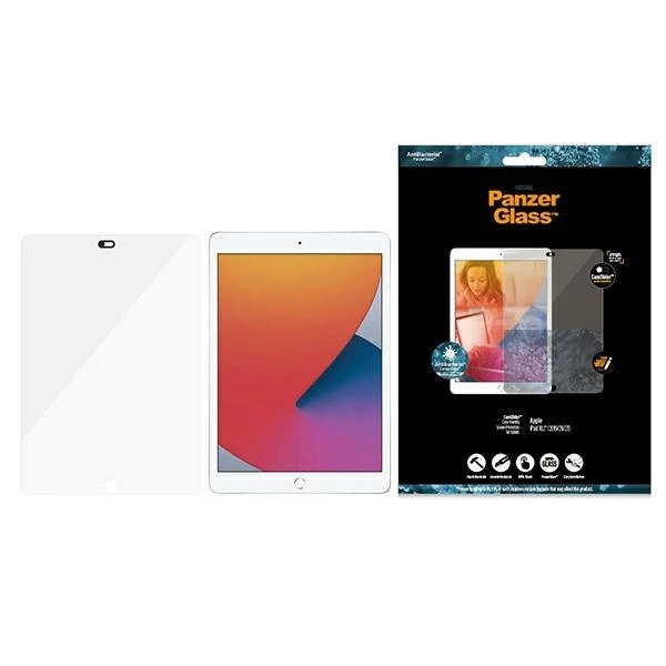 PanzerGlass E2E Super+ tempered glass with camera cover for iPad 10.2"