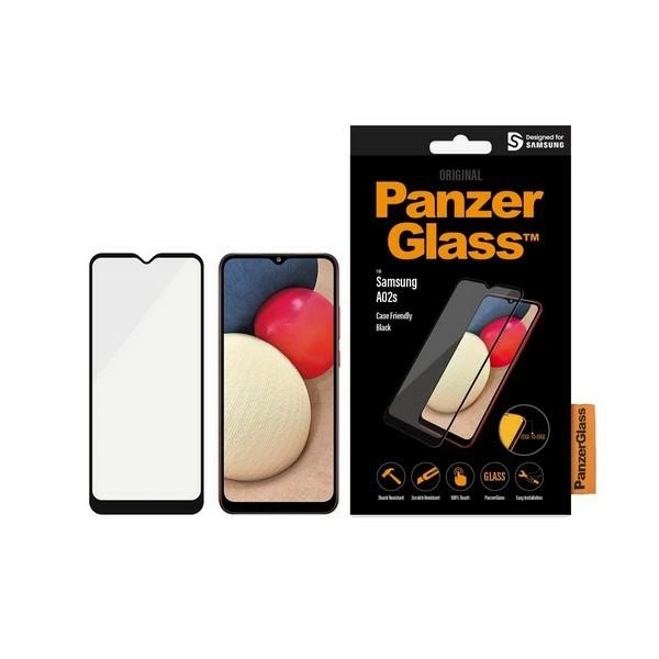 PanzerGlass E2E Super+ antibacterial tempered glass for Samsung Galaxy A02s - with black frame