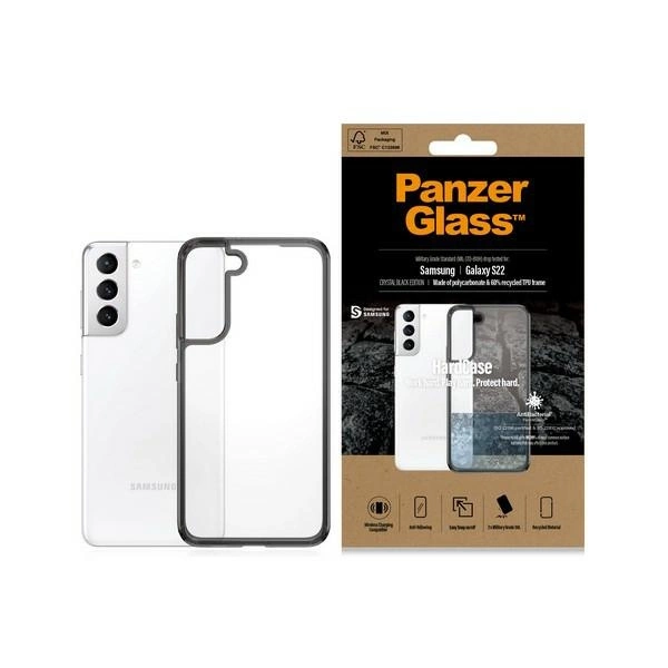 PanzerGlass HardCase antibacterial Military Grade certified case for Samsung Galaxy S22 - transparent