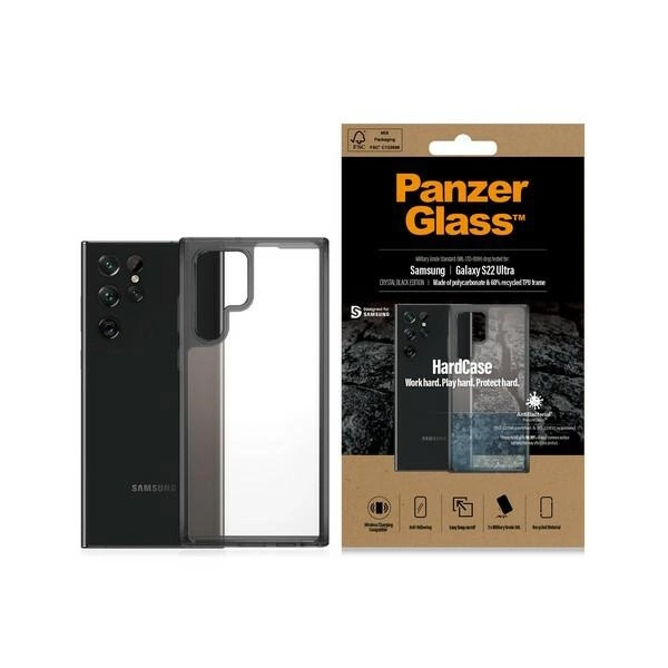 PanzerGlass HardCase antibacterial Military Grade certified case for Samsung Galaxy S22 Ultra - transparent