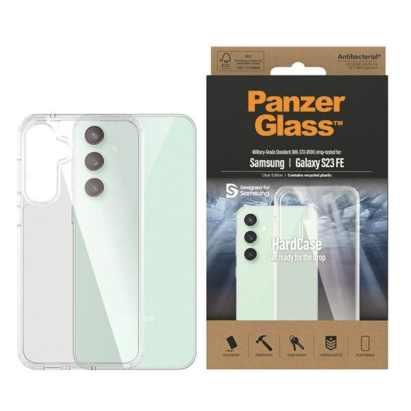 PanzerGlass HardCase antibacterial Military Grade certified case for Samsung Galaxy S23 FE - transparent