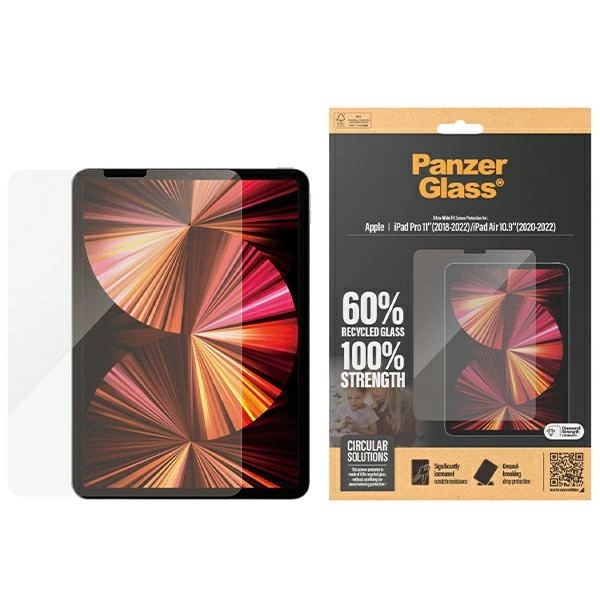 PanzerGlass Ultra-Wide Fit antibacterial tempered glass for iPad Pro 11" 2018-2022 / Air 10.9" 2020-2022