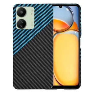 Techsuit - Carbonite FiberShell - Xiaomi Redmi 13C 4G / 13C 5G / Poco M6 / C65 - Blue Pulse