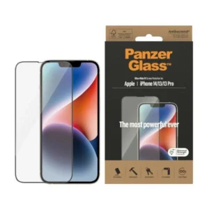 PanzerGlass Ultra-Wide Fit Antibacterial Tempered Glass for iPhone 14/13 Pro/13