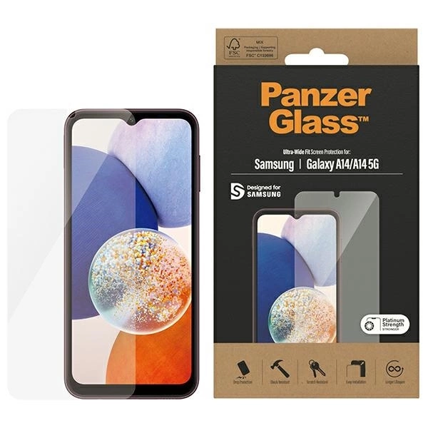 PanzerGlass Ultra-Wide Fit Tempered Glass for Samsung Galaxy A14 5G / A14