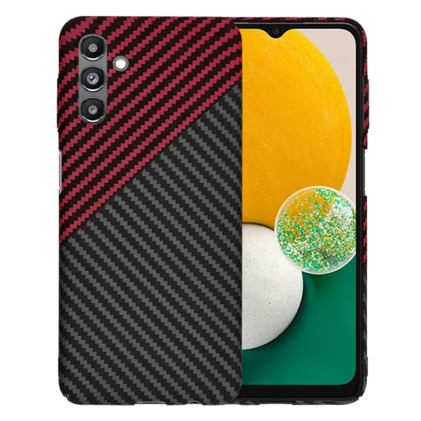 Techsuit - Carbonite FiberShell - Samsung Galaxy A13 5G / A04s - Red Vortex