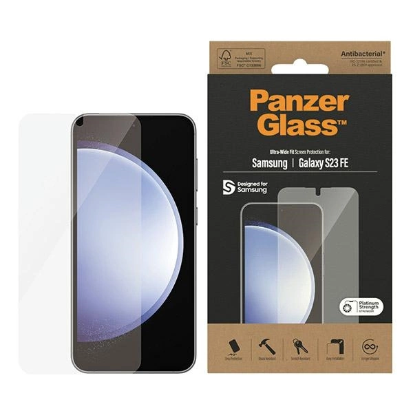 PanzerGlass Ultra-Wide Fit tempered glass for Samsung Galaxy S23 FE