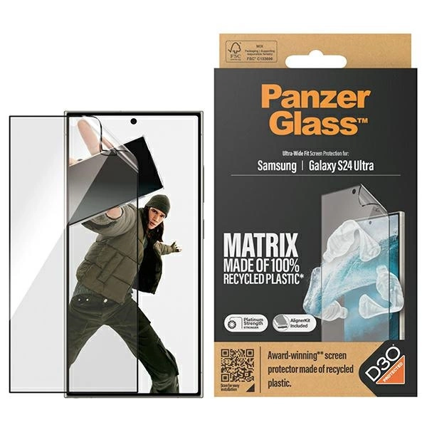 PanzerGlass Ultra-Wide Fit tempered glass with D3O® with applicator for Samsung Galaxy S24 Ultra