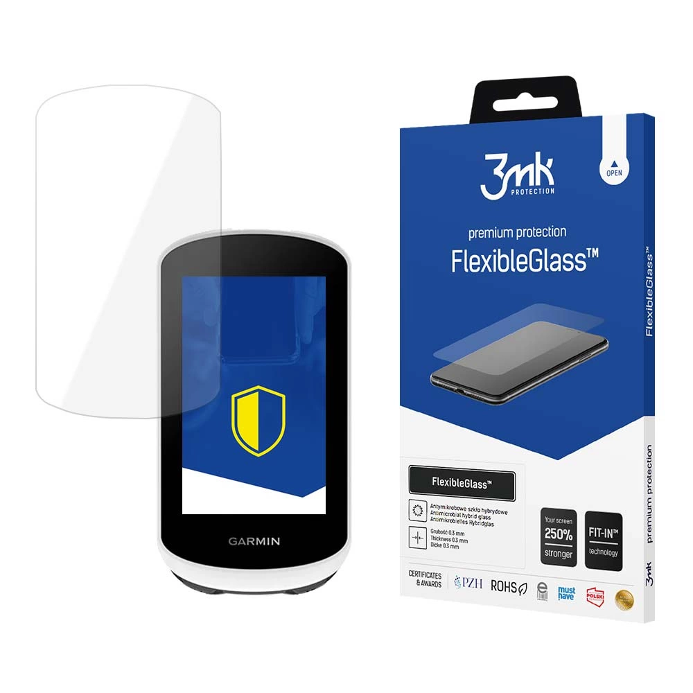 3mk FlexibleGlass™ hybrid glass on Garmin Edge Explore 2