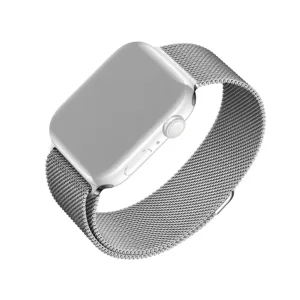 Fixed - Mesh Strap 32mm - Apple Watch 1/2/3/4/5/6/7/8/9/10/SE/SE 2 (38/40/41/42mm) - Silver