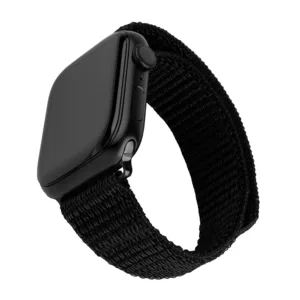 Fixed - Nylon Sporty Strap 35mm - Apple Watch 1/2/3/4/5/6/7/8/9/10/SE/SE 2/Ultra/Ultra 2 (42/44/45/46/49mm) - Black