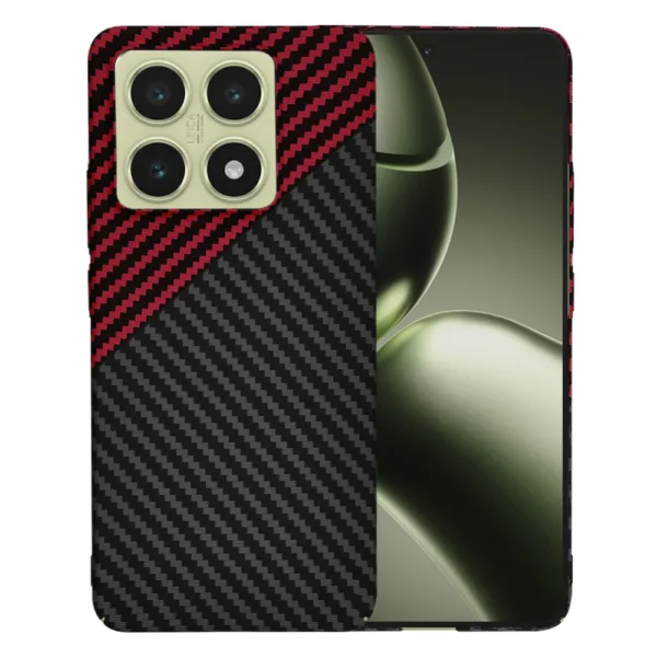 Techsuit - Carbonite FiberShell - Xiaomi 14T - Red Vortex