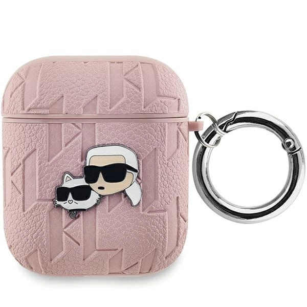 Karl Lagerfeld Monogram Karl & Choupette Head case for AirPods 1 / 2 - pink