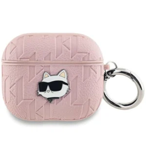 Karl Lagerfeld Monogram Choupette Head case for AirPods 3 - pink