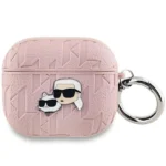 Karl Lagerfeld Monogram Karl & Choupette Head case for AirPods 3 - pink