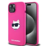 Karl Lagerfeld Silicone Choupette Head MagSafe Case for iPhone 15 Plus / 14 Plus - Pink