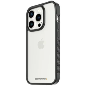 Military Grade Certified PanzerGlass ClearCase iPhone 15 Pro Case - Transparent & Black