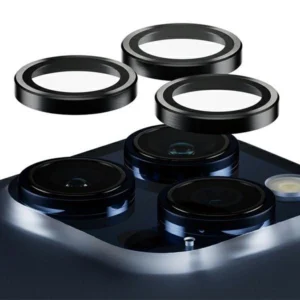 PanzerGlass Hoops Camera Protection for iPhone 15 Pro / 15 Pro Max - with Black Frame