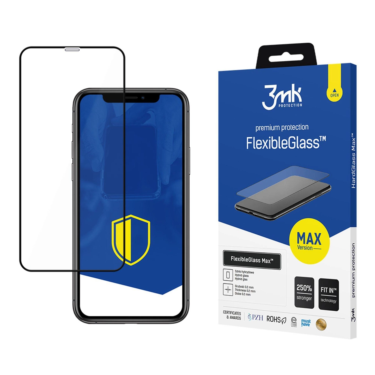 3mk FlexibleGlass Max™ hybrid glass for iPhone Xr