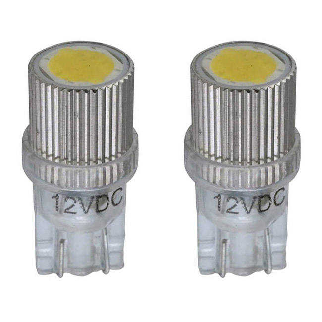 Λάμπες T10 Led 12V 1W Λευκές Racesport Lit0237  2 Τεμάχια