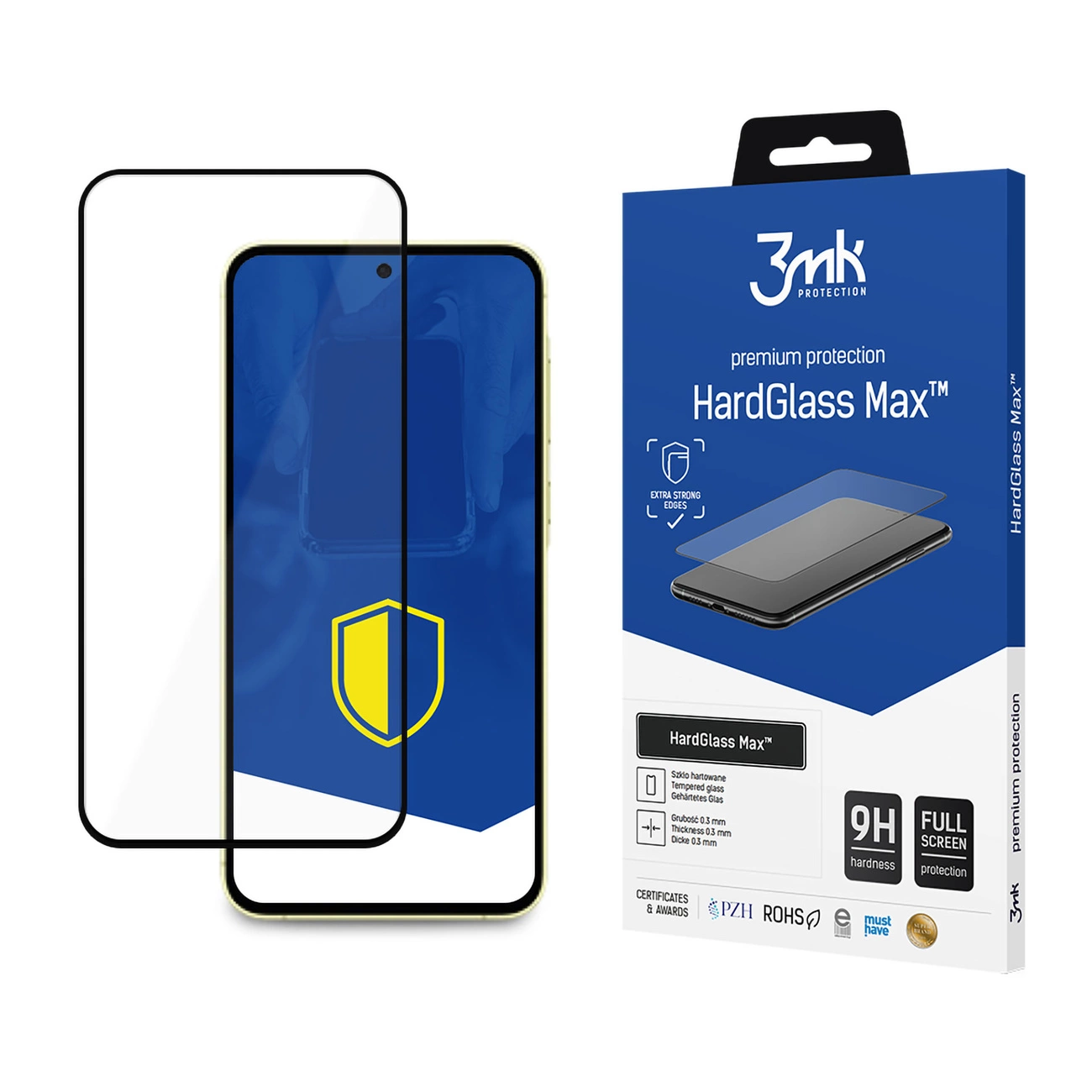 9H 3mk HardGlass Max™ glass on Samsung Galaxy A35 / A55 5G