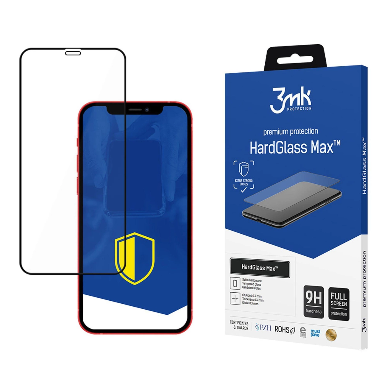 9H 3mk HardGlass Max™ glass for iPhone 12 / 12 Pro