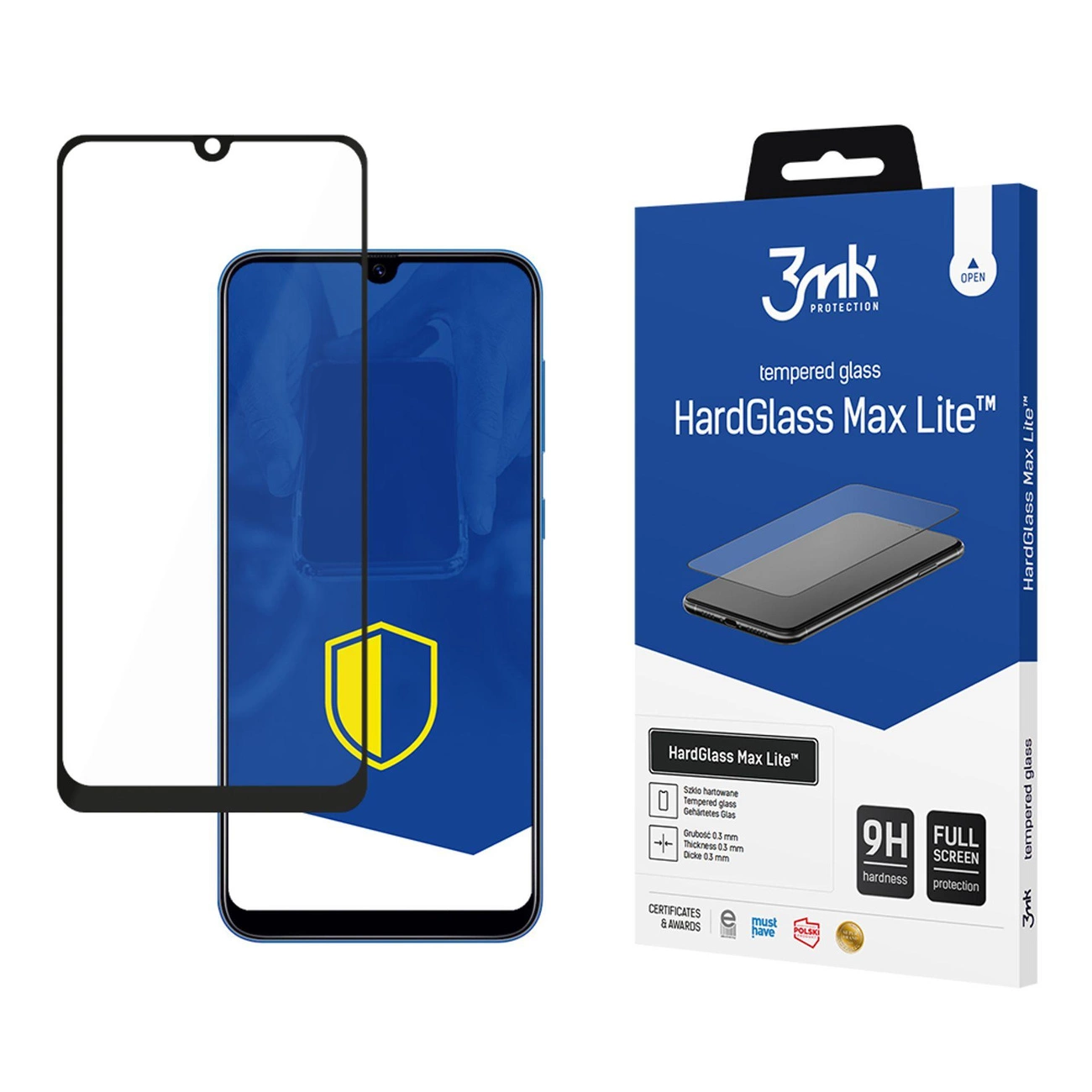 9H 3mk HardGlass Max Lite™ glass for Samsung Galaxy A40