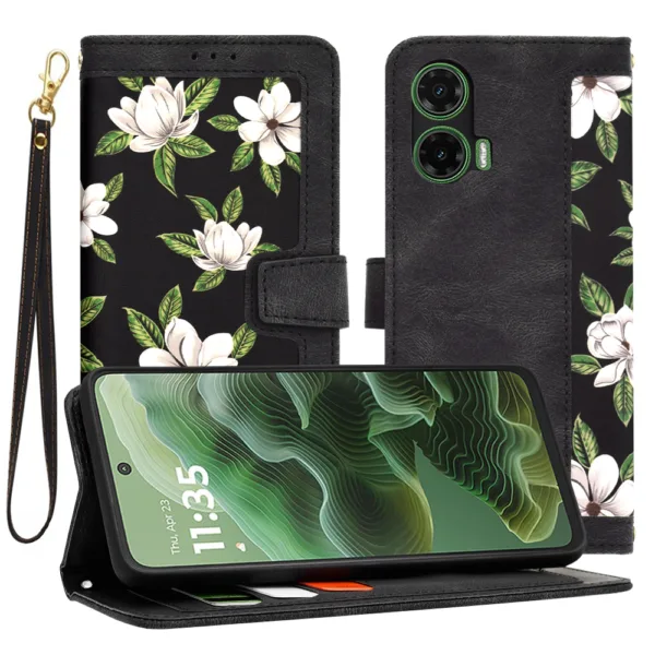 Techsuit - FlipCraft - Motorola Moto G35 - Flowers of the Dawn