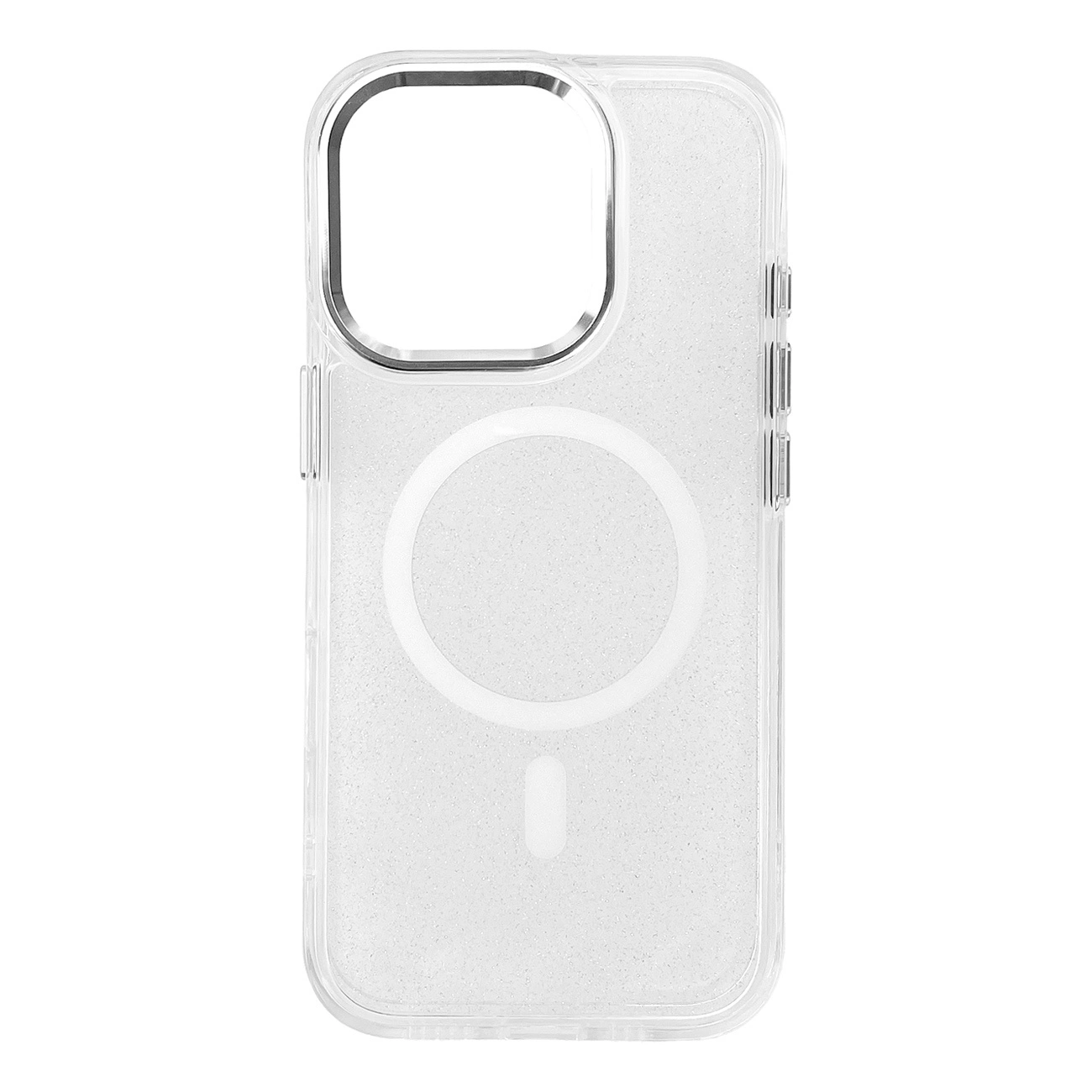 Glitter Case MagSafe for iPhone 16 Pro - white with glitter