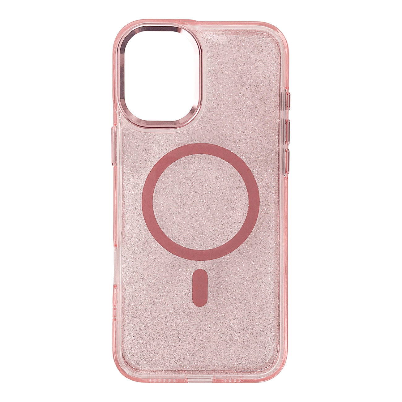 Glitter Case MagSafe for iPhone 16 - pink with glitter