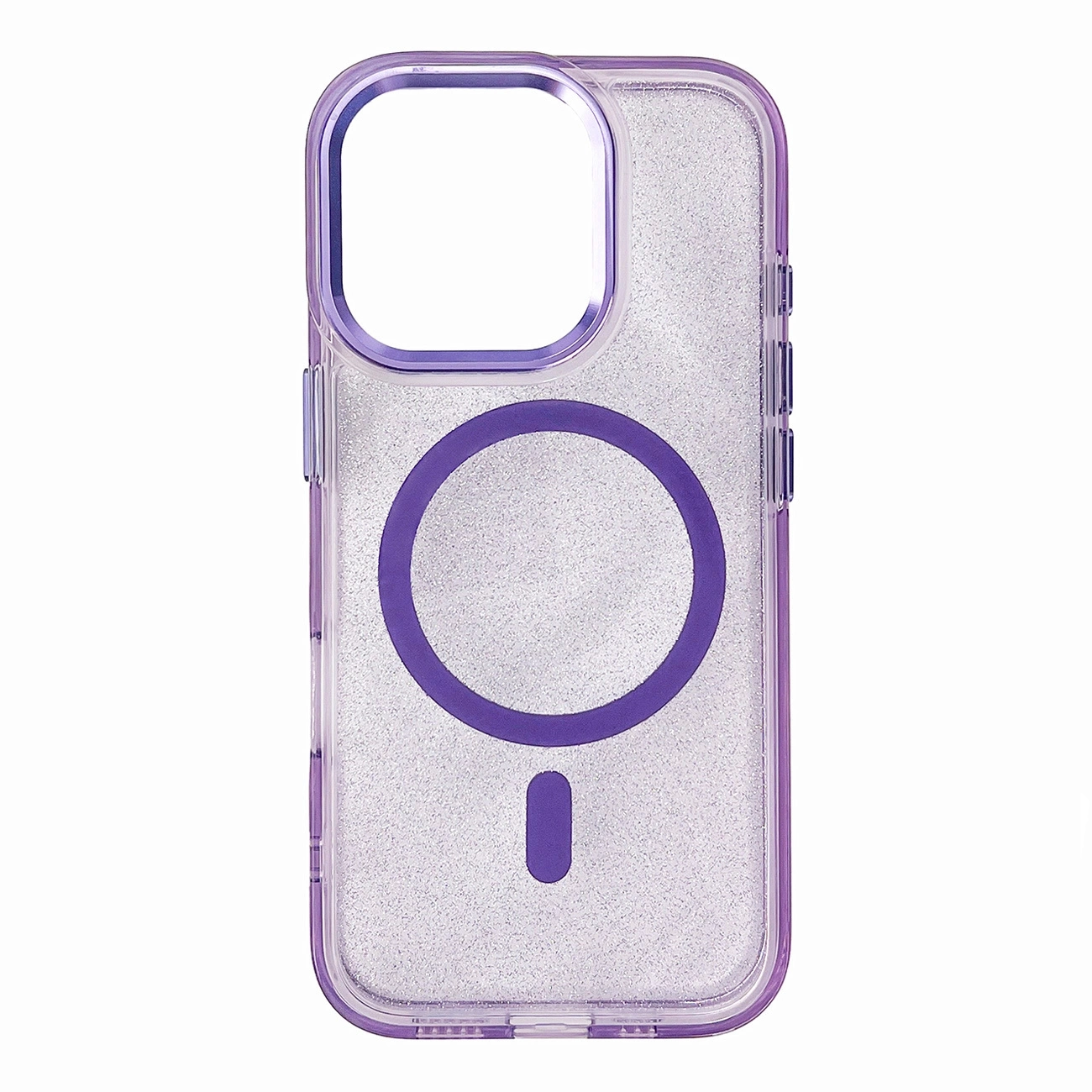 Glitter Case MagSafe for iPhone 16 Plus - purple with glitter