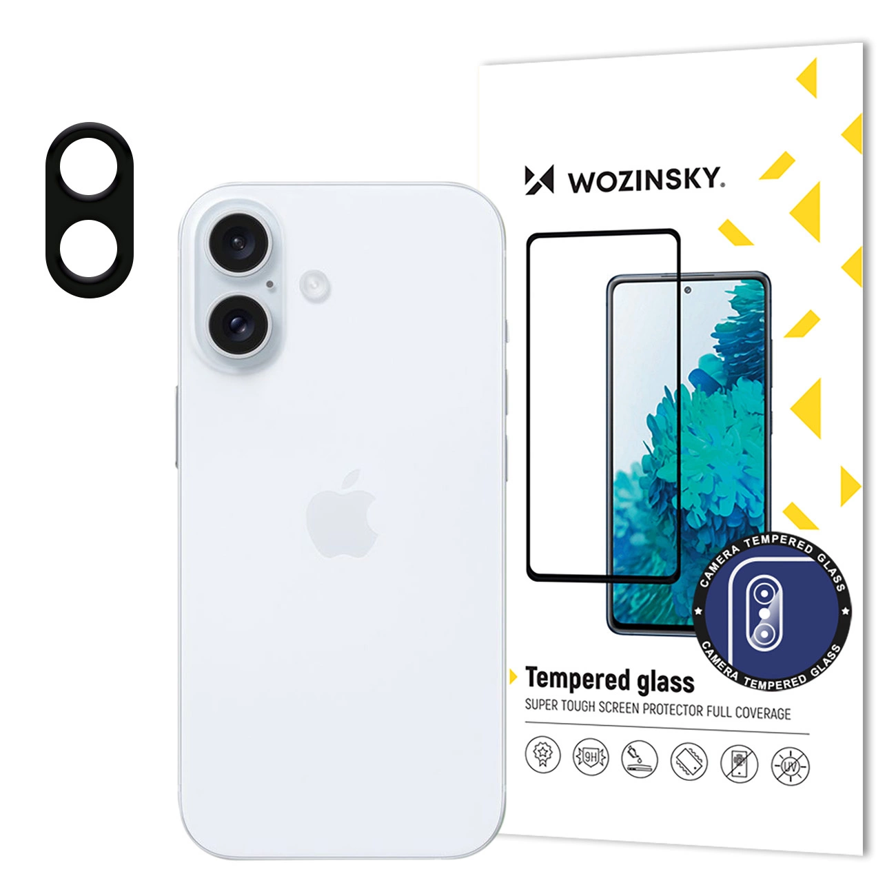 Wozinsky Full Camera Glass 9H tempered glass for the iPhone 16 camera