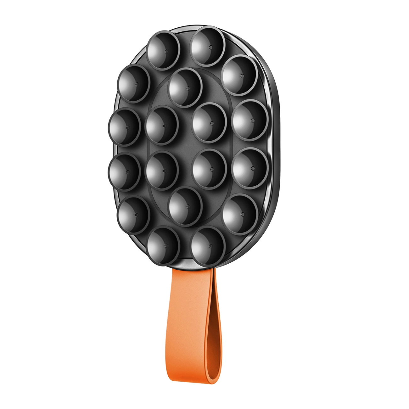 Joyroom JR-ZS393-S magnetic holder with suction cups for 4.7-7" phone - black and orange