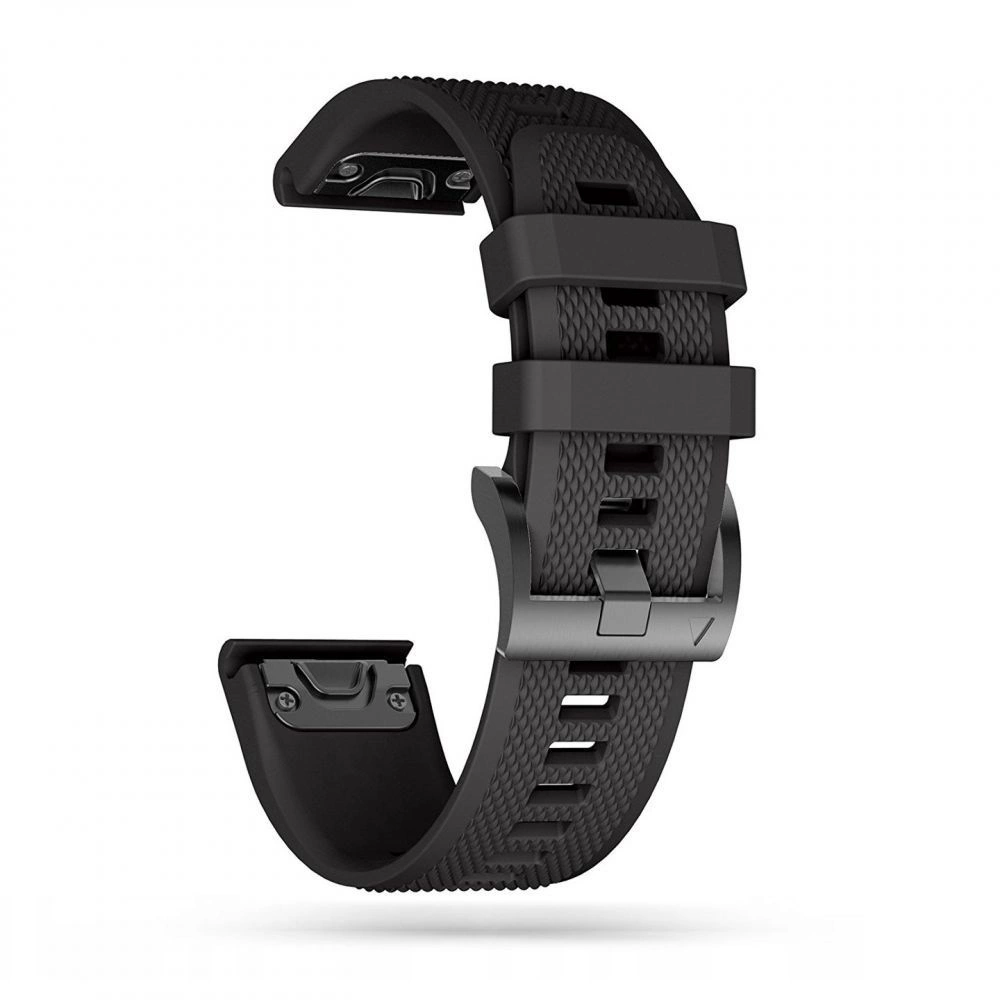 Tech-Protect Smooth Strap for Garmin Fenix 3 / 5X / 3HR / 5X Plus / 6X / 6X Pro / 7X - Black