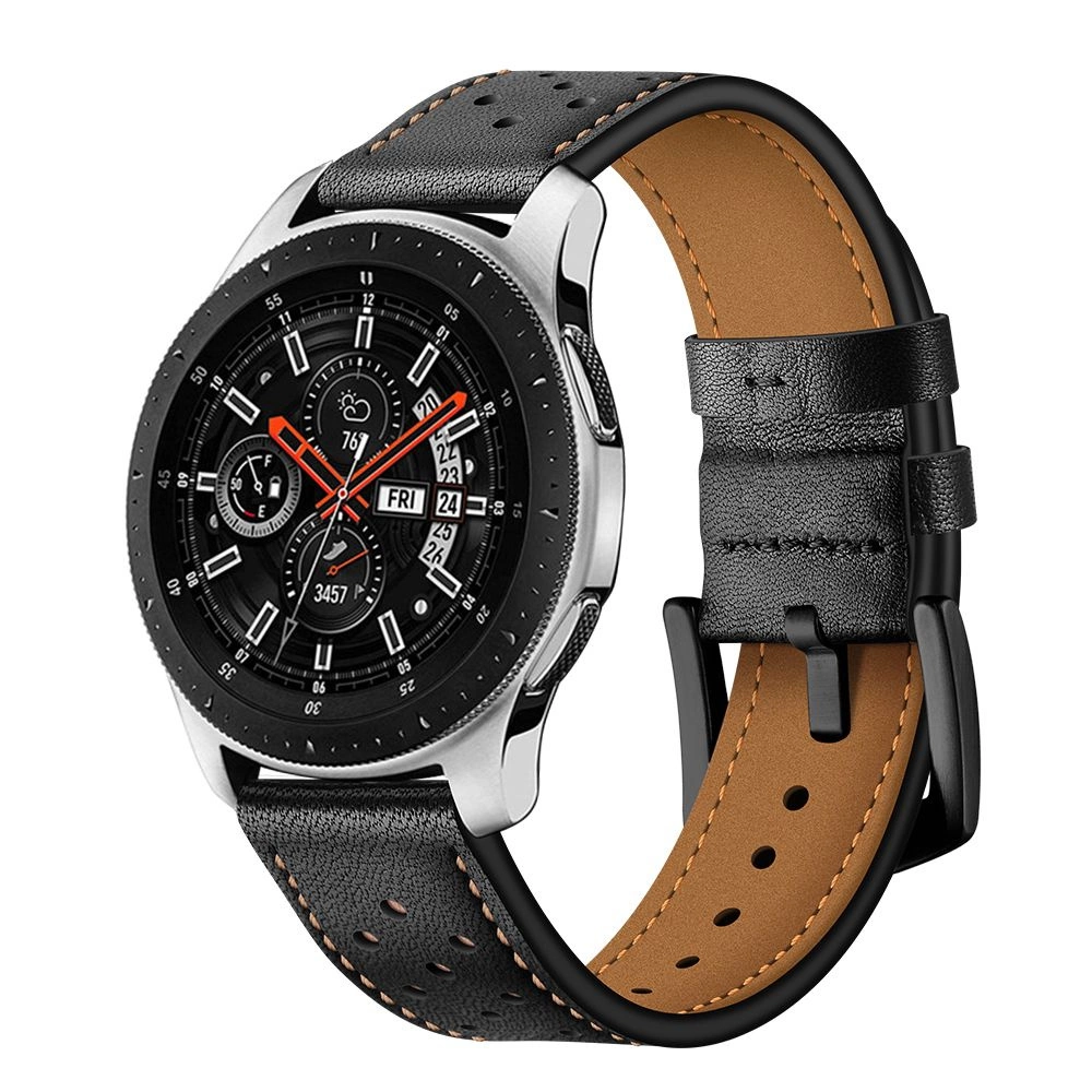 Tech-Protect Leather Strap for Samsung Galaxy Watch 46mm - Black