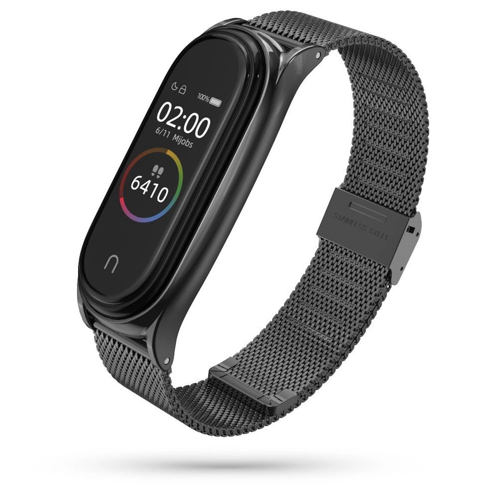 Tech-Protect MilaneseBand Strap for Xiaomi Mi Smart Band 5 / 6 / 6 NFC - Black