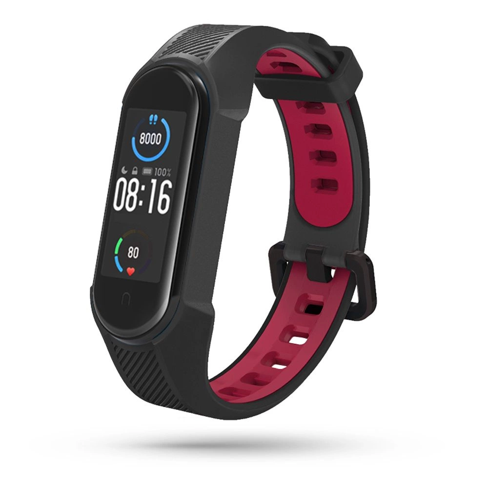 Tech-Protect Armor Strap for Xiaomi Mi Smart Band 5 / 6 / 6 NFC - Black and Red