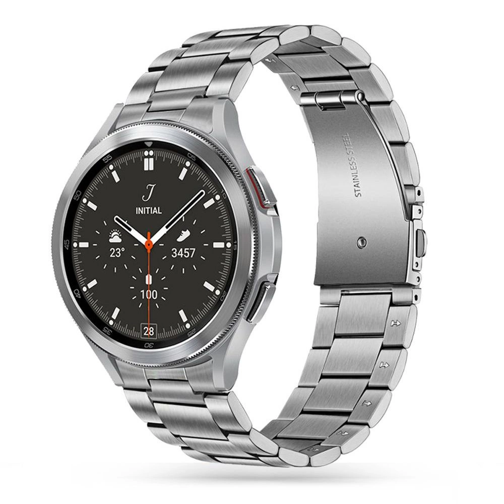 Tech-Protect Stainless Bracelet for Samsung Galaxy Watch 4 / 5 / 5 Pro / 6 / 7 / FE - Silver