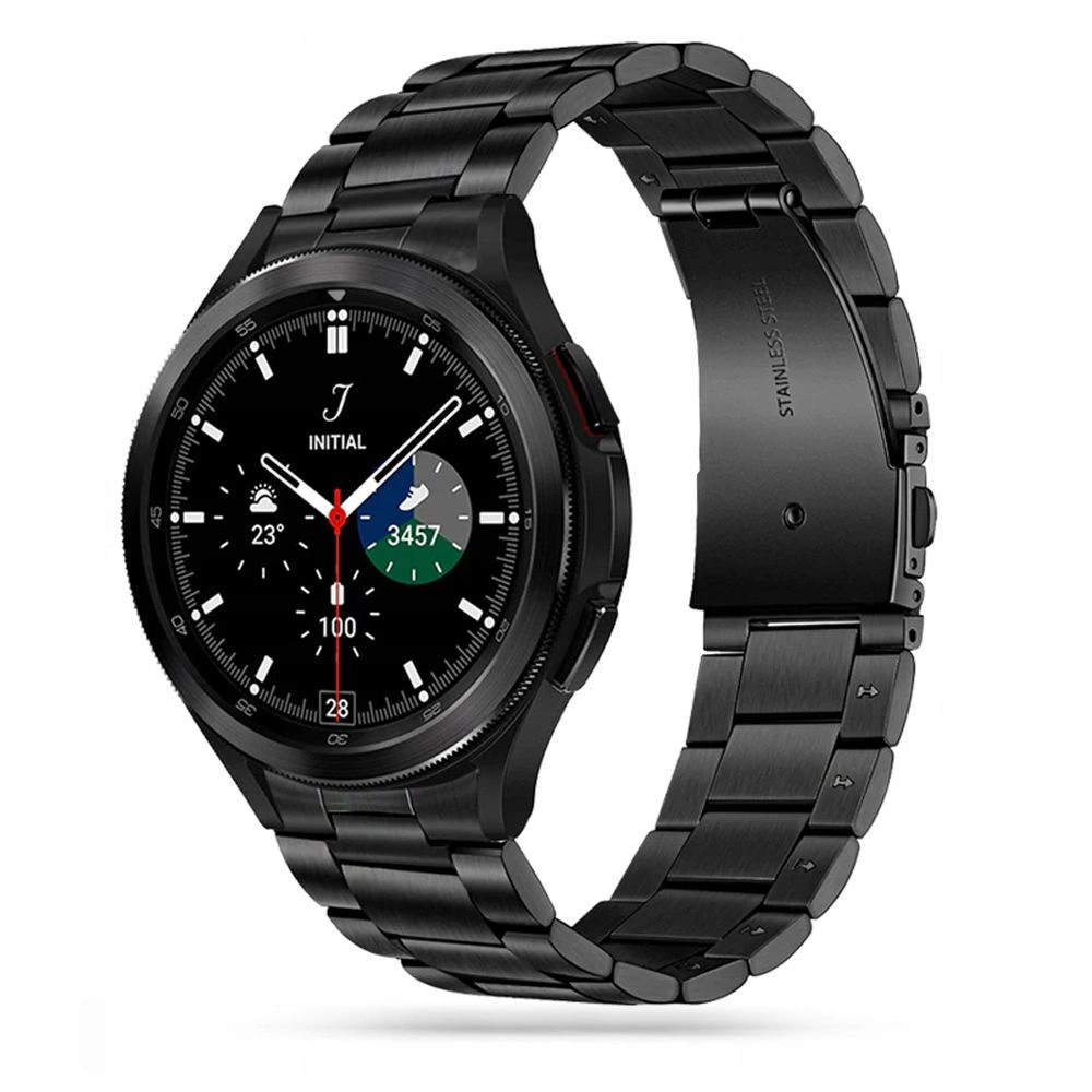 Tech-Protect Stainless Bracelet for Samsung Galaxy Watch 4 / 5 / 5 Pro / 6 / 7 / FE - Black