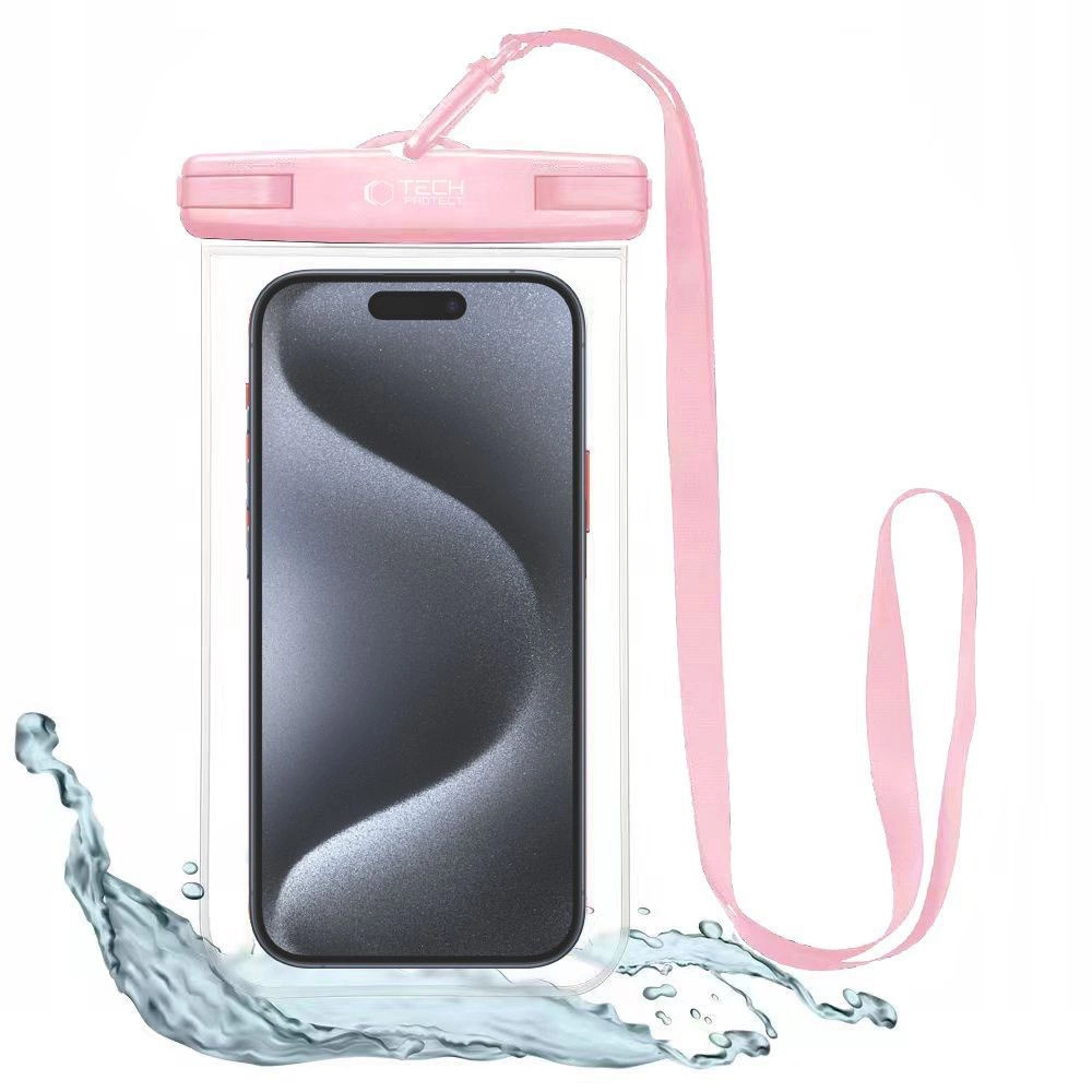 Tech-Protect Waterproof Case UWC7 waterproof for devices up to 6.9" - pink