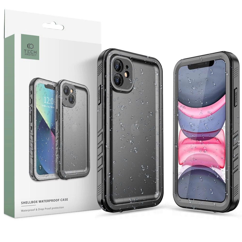 Tech-Protect ShellBox Case Waterproof IP68 for iPhone 11 - Black