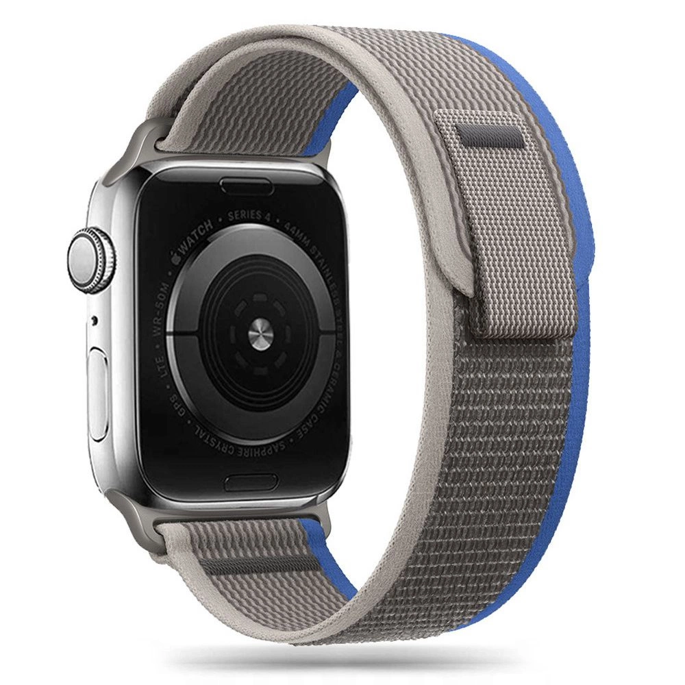 Tech-Protect Nylon Strap for Apple Watch 4 / 5 / 6 / 7 / 8 / 9 / SE (38/40/41 mm) - Gray-Blue